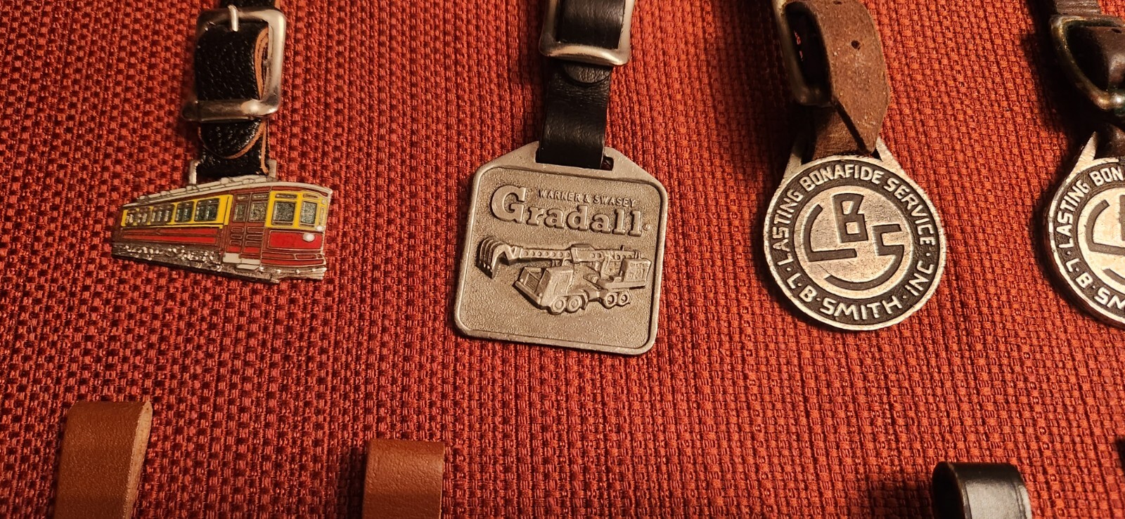 VINTAGE GROUP OF 17 VINTAGE WATCH FOBS HEAVY EQUIPMENT eBay