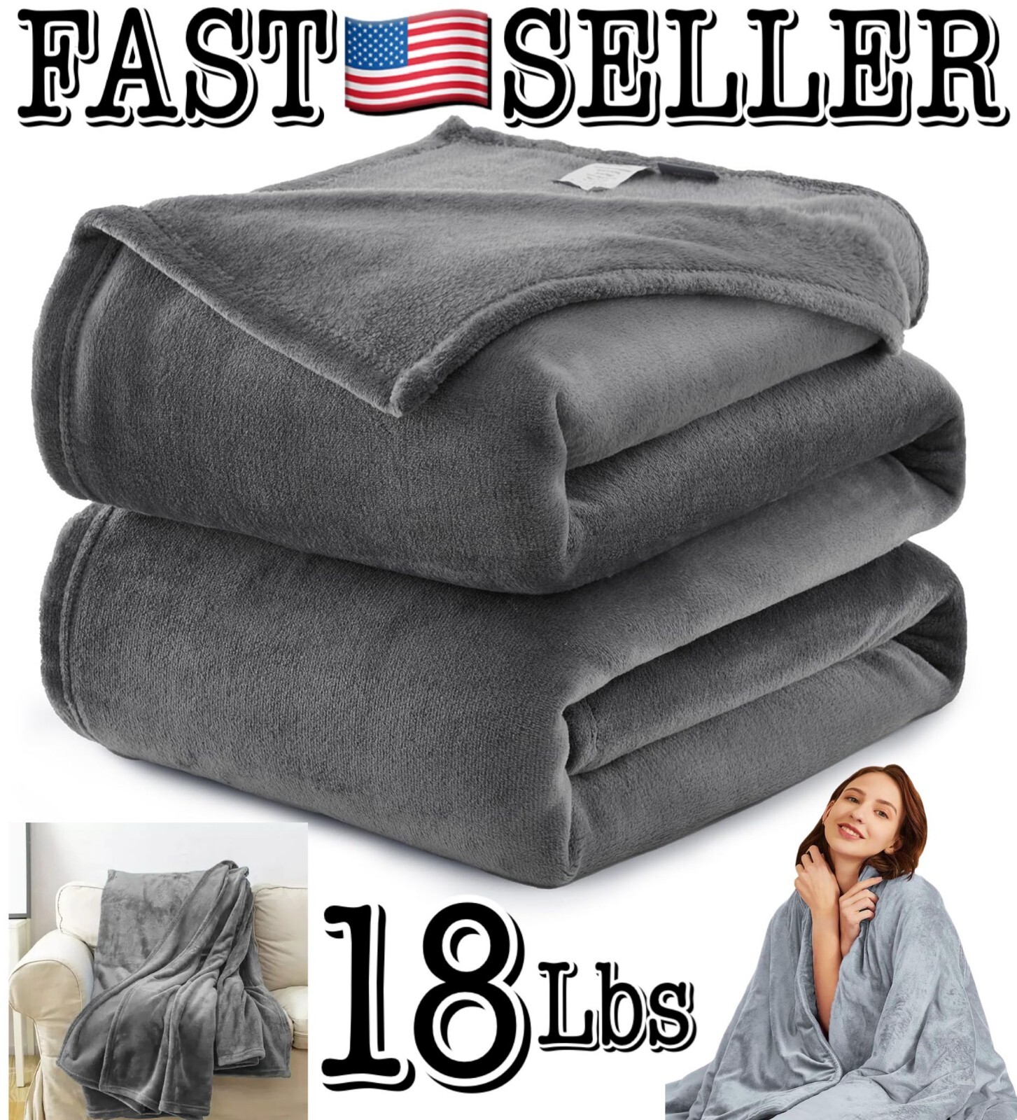 Hiseeme Weighted Blanket Queen Size 18lbs 60