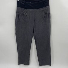 PRANA Summit Pants Size M Cropped Inseam Activewear Pull On Lightweight Grey