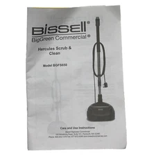 Bissell BigGreen Commercial Hercules Floor BGFS650 INSTRUCTION MANUAL GUIDE BOOK