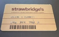 Vintage, Strawbridge’s Department Store, Credit/Charge Card