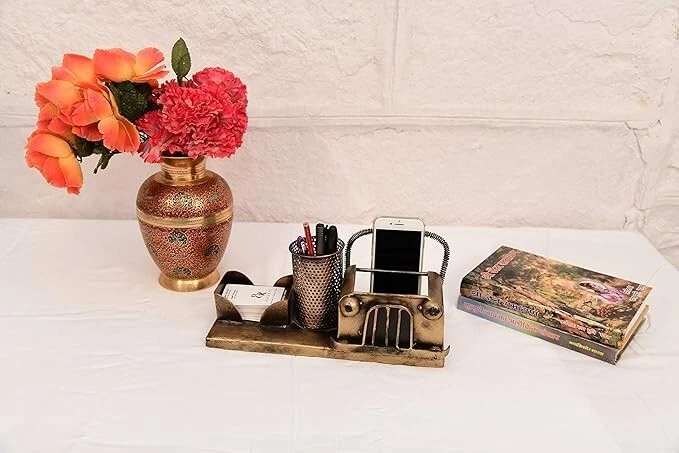 pen stand showpiece - pen holder - jeep shape - pen stand for table decoration - - Image 3 of 4