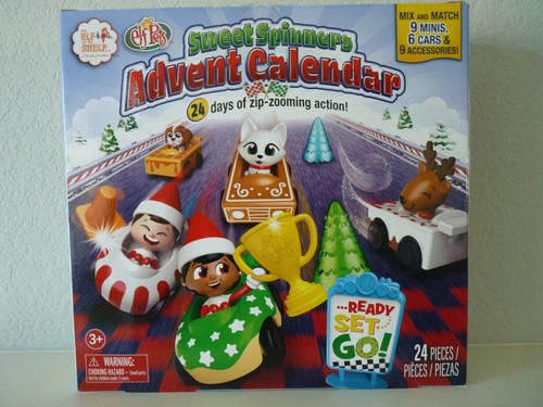 ELF ON THE SHELF Advent Calendar Sweet Spinners 24 PIECES Mini Car/Elf NIB-RARE