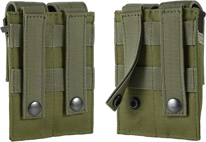 Tactical Single/Double Pistol Mag Pouch Molle Magazine Pouch for Glock M1911 92F - Image 3 of 4