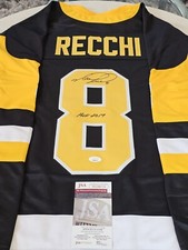 Mark Recchi Autographed/Signed Jersey JSA COA Black Custom Jersey