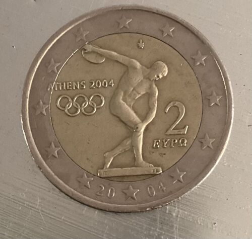 Pièce de 2 euros Grèce.  2004. olympique. Athènes. Athènes. Rare.. - Photo 1/5