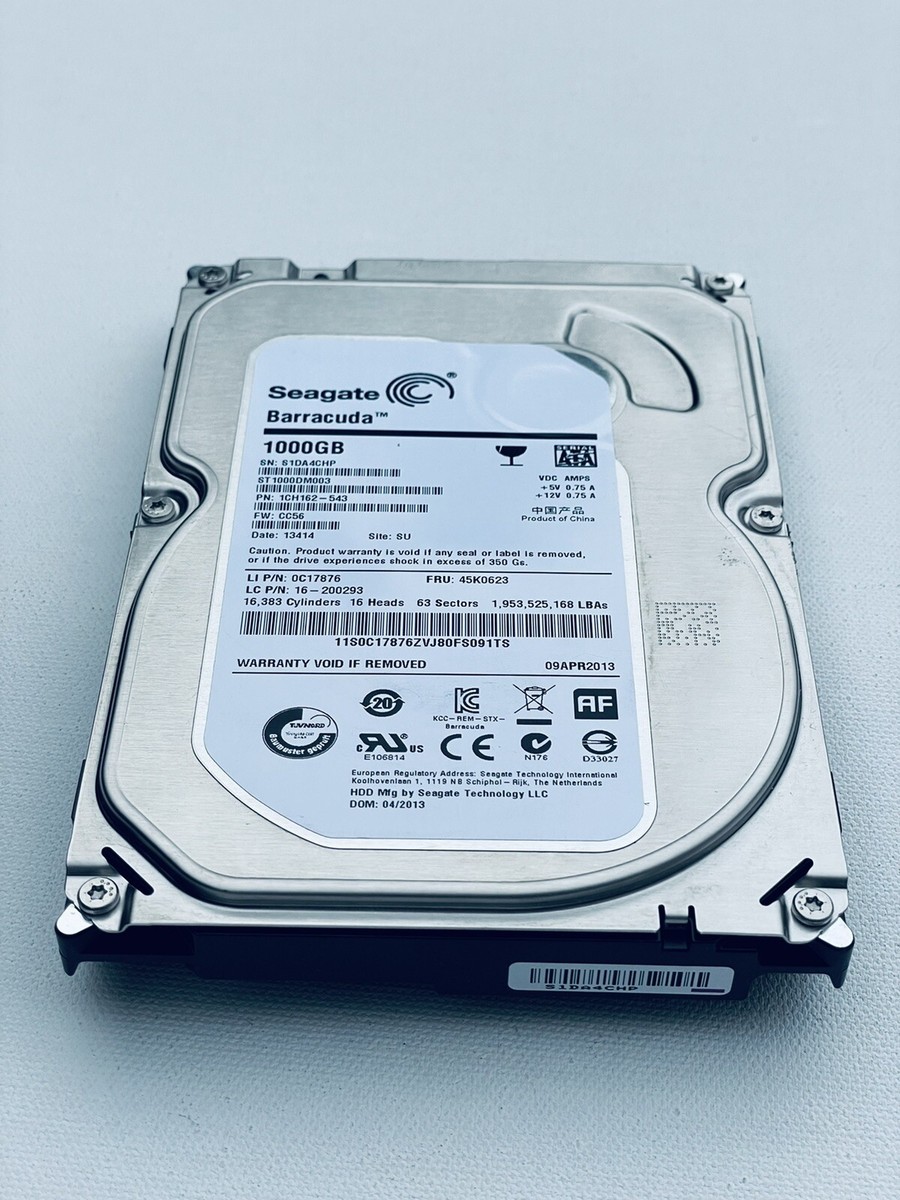 Seagate ST1000DM003 P/N: 1CH162-543 F/W: CC56 1TB Z1D TK