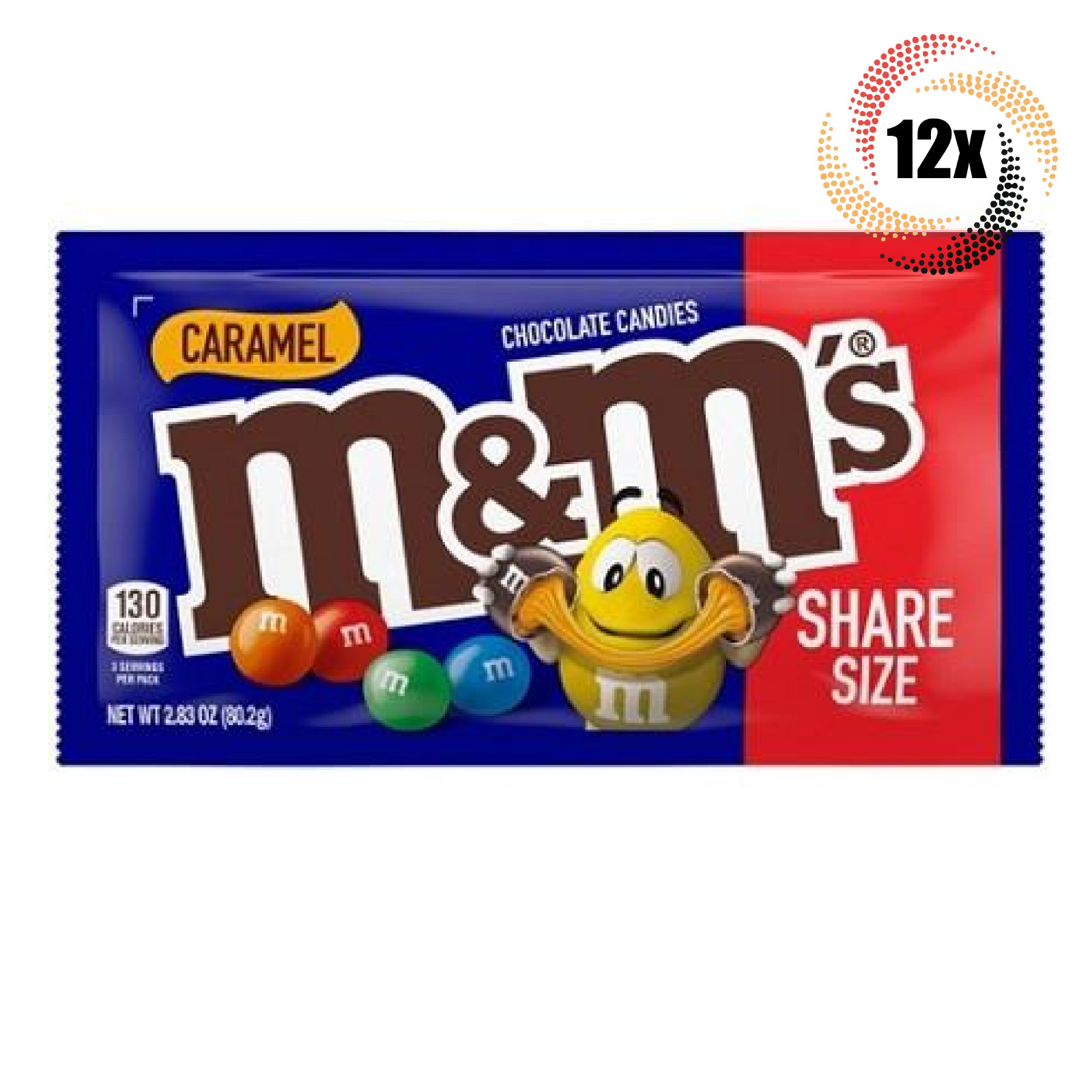12 упаковок шоколадных конфет королевского размера со вкусом карамели M-Ms 283 унции 8490₽