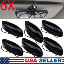 6PCS Car Auto Sun Visor Clip Holder Glasses Sunglasses Eyeglass Card Protect