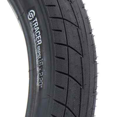 SALT TRACER 16 X BLACK Tyre Tire BMX Black 16 x
