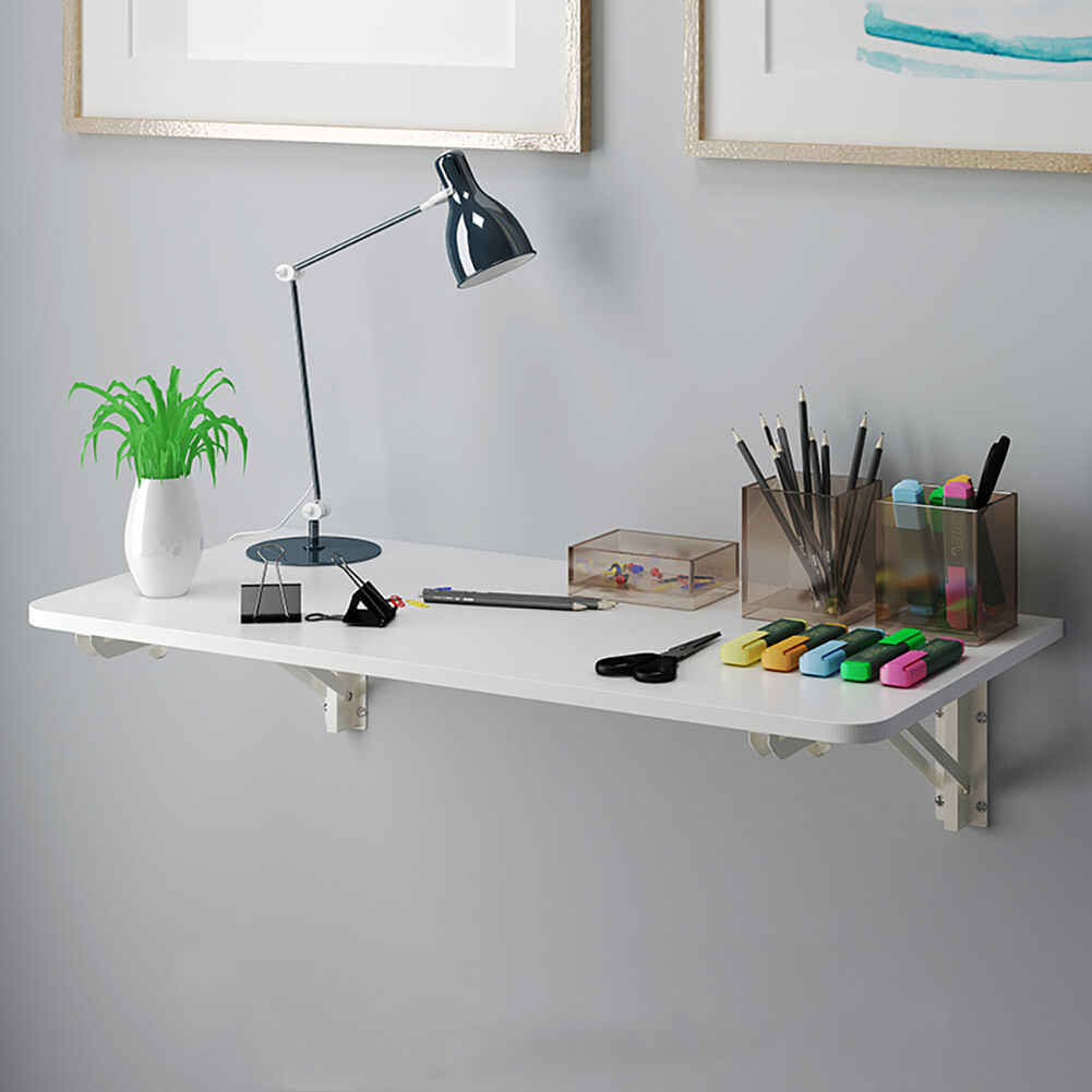 Wall Mounted Folding Dining Table Set 60x40cm 70x40cm 80x40cm Kitchen Small Apartment Floating Table Heavy Duty Breakfast Bar Table,Workbench Fold Down PC Desk (Size : L90xW40cm/L35xW16in) 33 Drop-leaf Wall Mounted Table Folding Dining Table Home Kitchen Shelf 60/80/100cm