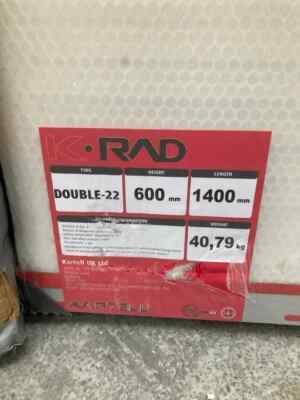 K-RAD Kompact 600mm High x 1400mm Wide Double Convector (Type 22