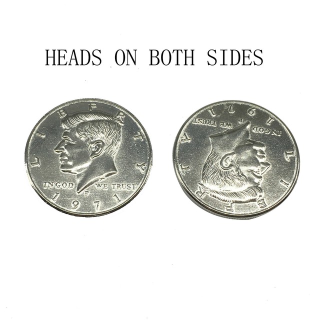1pcs Double Sided Heads On Both Sides Coin Magic Trick Coin Always Win eBay