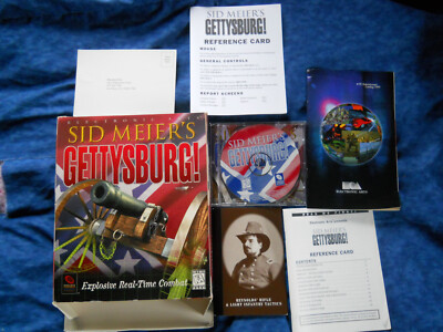 Sid Meier's Gettysburg Big Box Windows 95 PC CD-ROM Video Game GC