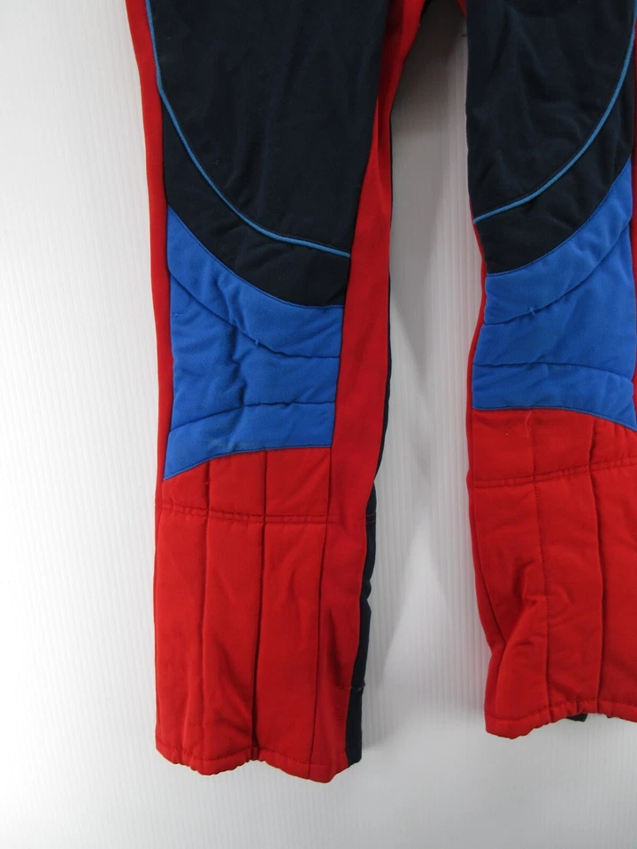 VINTAGE Pantalones Roffe Niñas 12 Azul Rojo Lana Esquí Nieve Tobillo Cremallera Años 90 Japón Unisex Foto 2 de 4