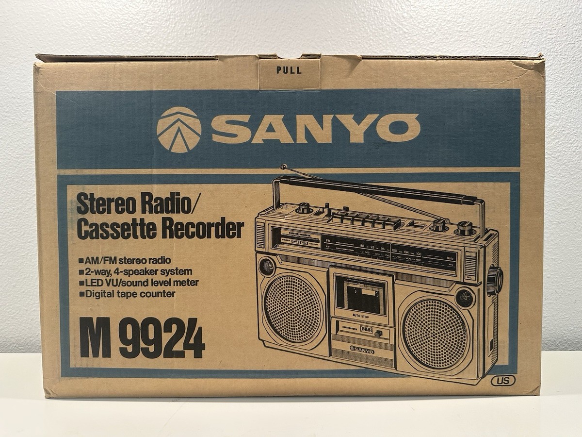 希少⁉️デッドストック SANYO MEGA ESSE SLIMα Vintage Sanyo M-9927K Boombox 🌈RARE🌈 Iconic Cassette