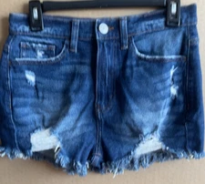 WOMEN'S SO DARK BLUE JEAN SHORTS SIZE 7/28W