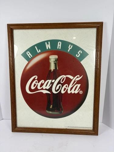 Always Coca-Cola Print Framed 1995 Vintage
