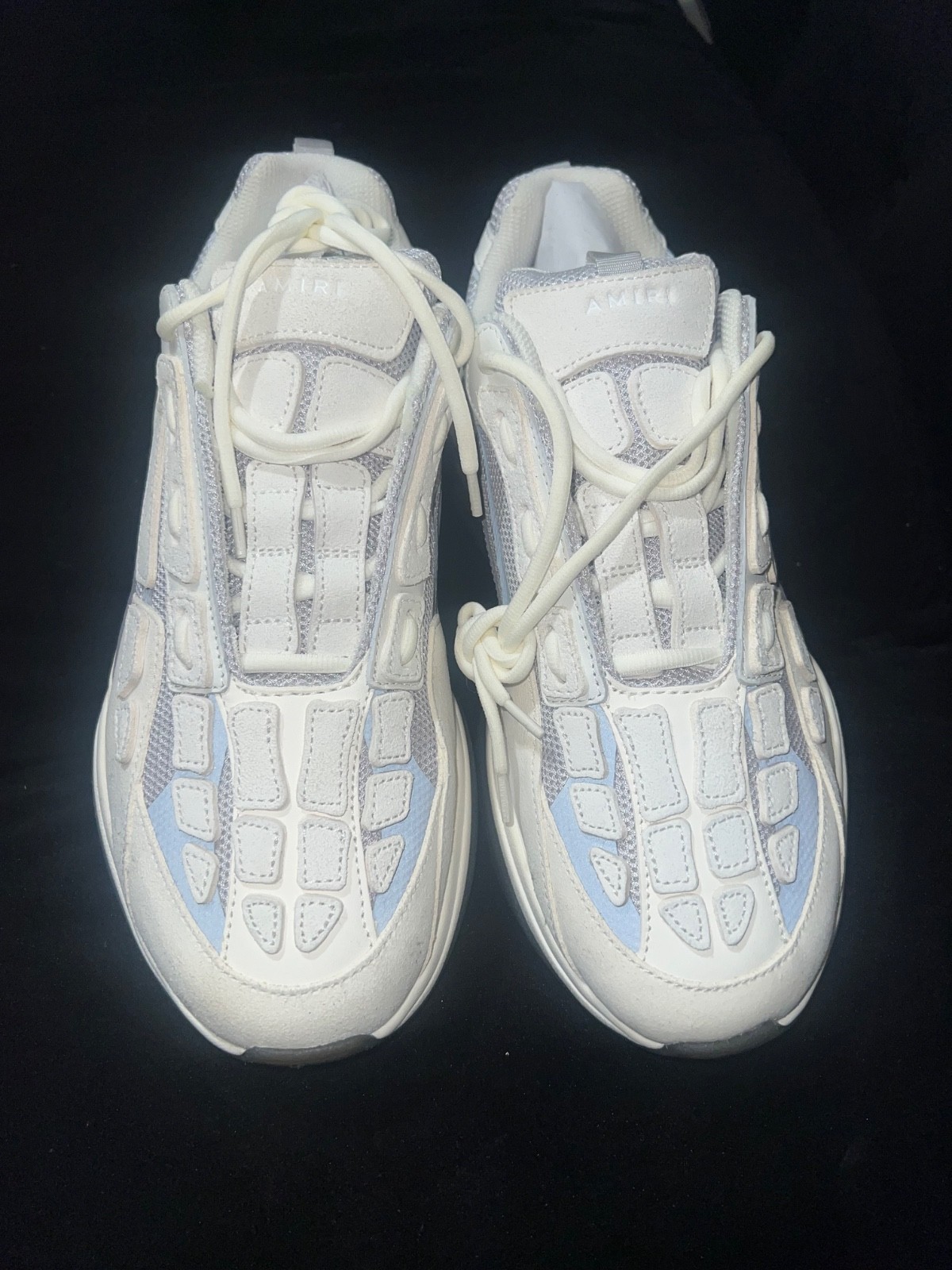 amiri bone runner size 12 - beige/off white and grey