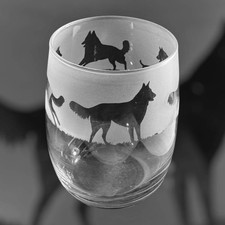 BELGIAN SHEPHERD GROENENDAEL  Boxed 36cl Crystal Stemless Wine / Water Glass