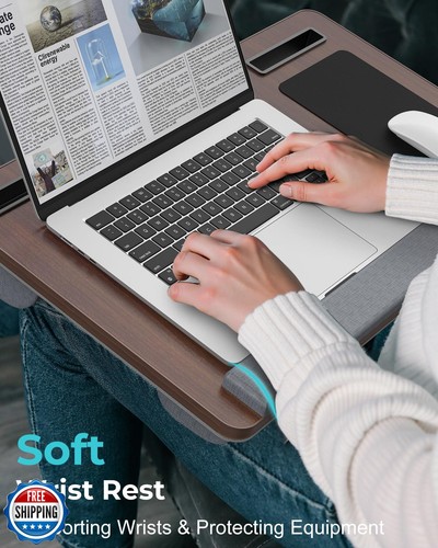 Potuopy Lap Desk - Ordinateur portable jusqu'à 17" avec repose-poignets, poignée portable, fixe M - Photo 5/5