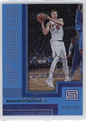 2017-18 Panini Status Symbols Blue 8/199 Kristaps Porzingis #19 16cj