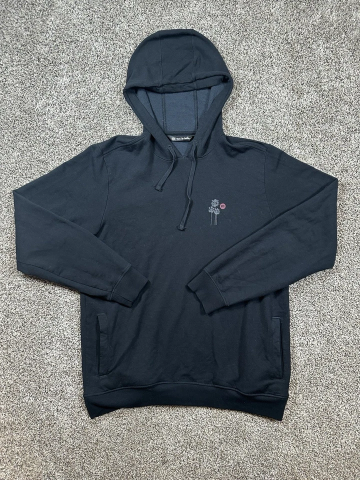 Sudadera con Capucha Travis Mathew Golf Hombre Mediana Negra Bolsillos Logo Golfista Grande Foto 2 de 4