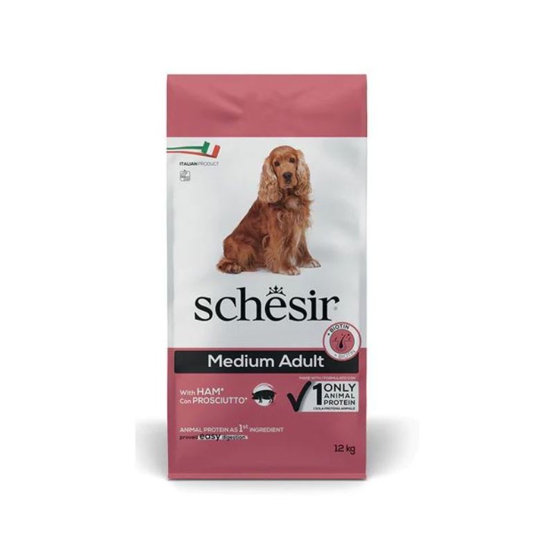 Schesir dog maintenance medium adult prosciutto 12kg