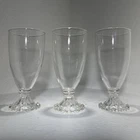 Anchor Hocking Berwick Boopie Clear Glass Goblets 7” Vintage Set of 3