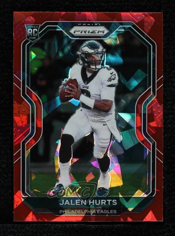 2020 Panini Prizm Rookie Red Ice Prizm Jalen Hurts #343 Rookie RC