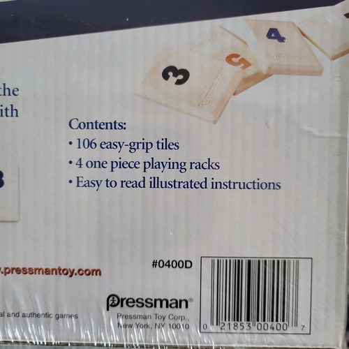 Neu Vintage 1997 Pressman Das Original Rummikub Spiel Fabrikversiegelte Verpackung - Bild 5 von 7