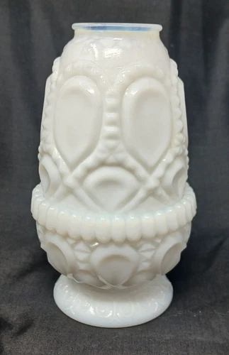 Vintage Milk Glass Two Piece Fairy Lamp 5 1/4" Tall
