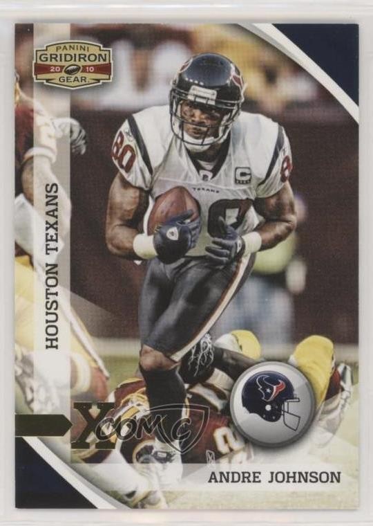 2010 Panini Gridiron Gear Gold X's 19/100 Andre Johnson #55 HOF 9o3