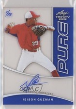 2015 Leaf Trinity Pure Auto Blue 7/25 Jeison Guzman #P-JG2 Auto 0nr3