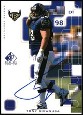 1999 SP Signature Autographs Tony Siragusa TS Auto