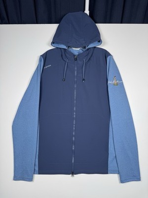 ZERO RESTRICTION The Champ Golf Hoodie Full Zip Blue - Large - John D. Mincek