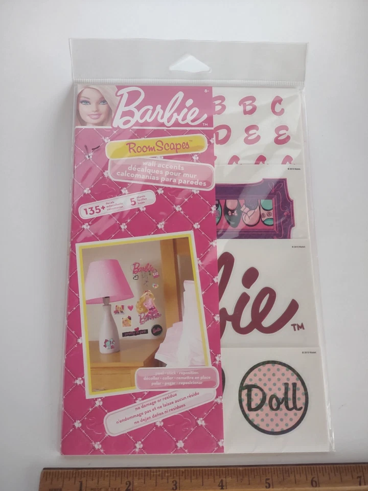 Barbie mate 2013 pelar y pegar paisajes de habitación detalles de pared *sellado *5 hojas Foto 2 de 3