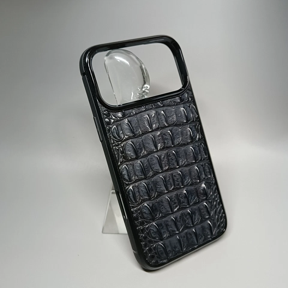 Genuine Crocodile Leather Case For iPhone 17 Pro Max Air 3D Alligator Soft Frame - Image 4 of 4