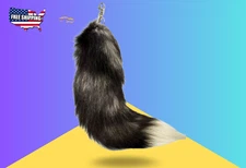 Fluffy Fox Fur Tail Keychain Pendant – Cosplay Bag Accessory