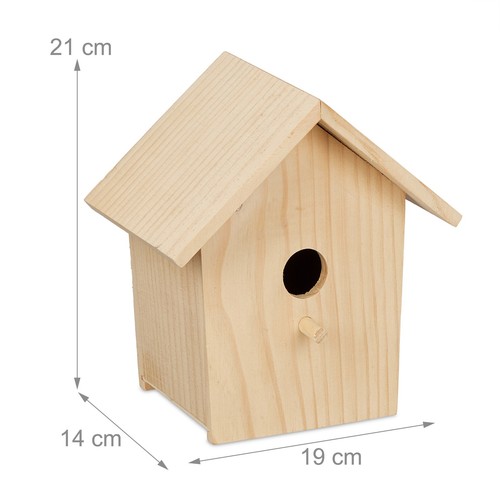 Deko vogelhaus Vogelhäuschen aus Holz Balkon-Vogelvilla wetterfest 0,5 kg - Bild 4 von 7