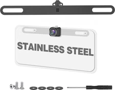 Stainless Back up Camera License Plate Mount,Universal License Plate Camera Moun