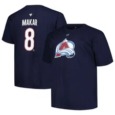 Men's Fanatics Cale Makar Navy Colorado Avalanche Big &Tall Name & Number