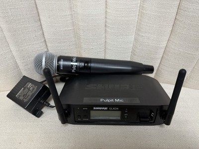 Shure GLXD4 Wireless Receiver GLXD2 SM58 Handheld Mic w/ Power Cable & Battery