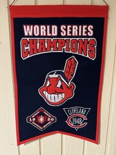 Chief Wahoo/Cleveland Indians World Series Champions Banner