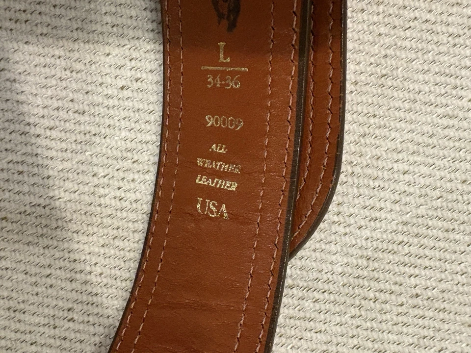 Cinturón De Colección Dooney Bourke Rojo Brillante/Tostado Cuero Talla L 34-36 Todo Clima EE. UU. 90009 Foto 4 de 4