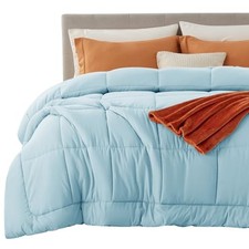 Comforter Duvet Insert - Quilted Comforters All Oversized King Light Spa Blue