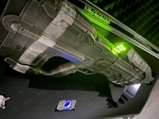 Master Chief UNSC Halo Rifle Replica Gun Prop w/ Lights, sounds Case  Patch  s