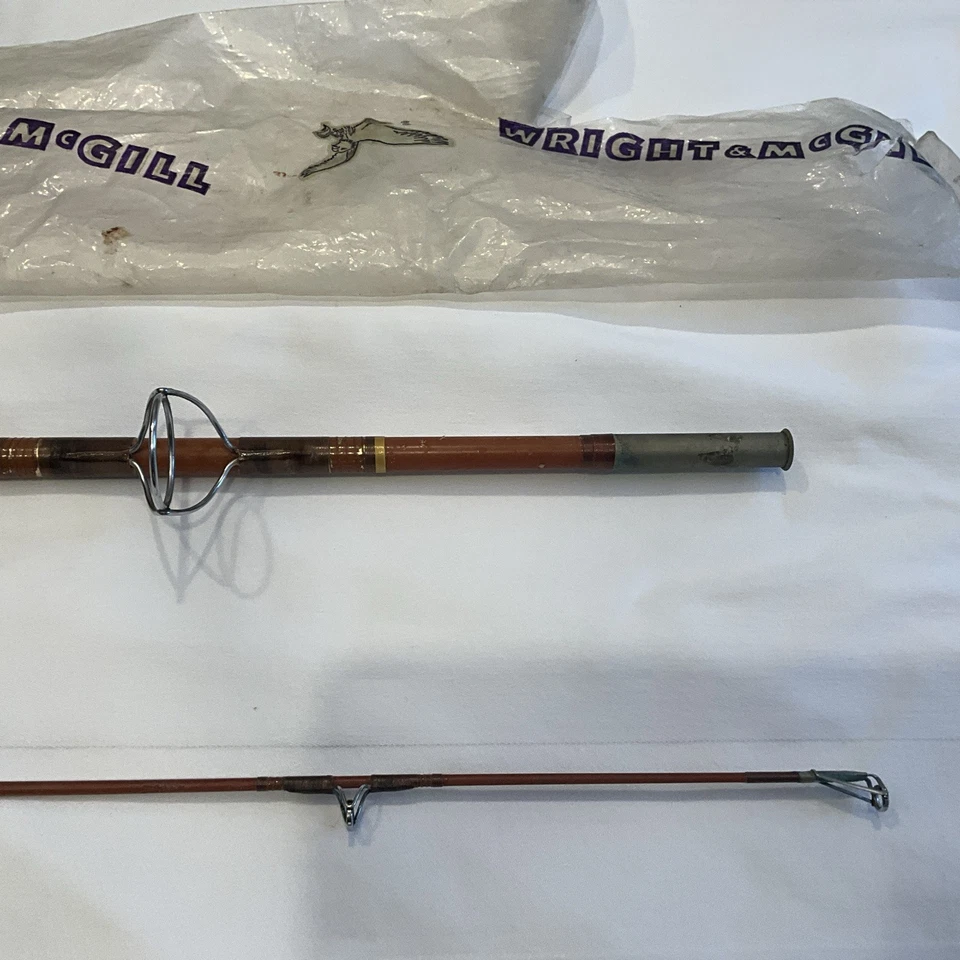 Caña de pescar con mosca Wright & McGill de colección sin DLS 8,5 pies con funda original Foto 4 de 4