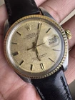 Vintage Rolex Datejust 1601 Linen Dial 2-Tone Men's Automatic Watch 1972