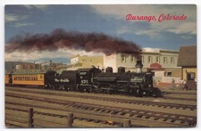 Vintage Durango Colorado Rio Grande Narrow Gauge Train Postcard C-123